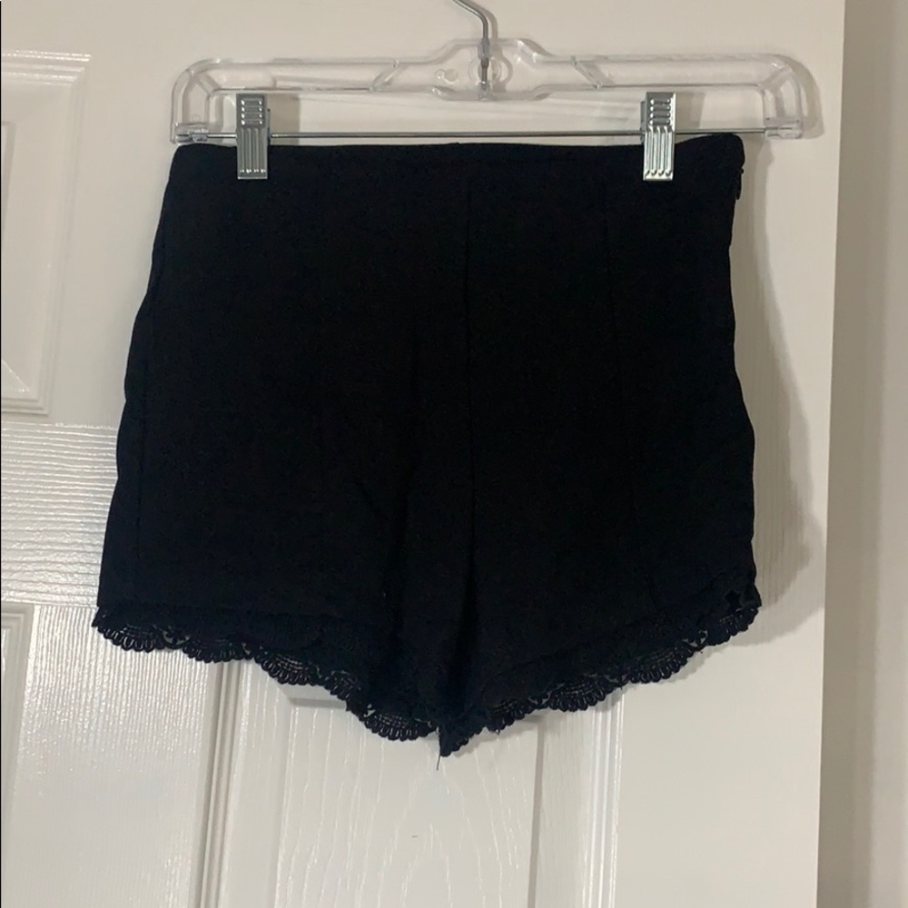 Black high waist shorts